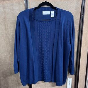 Alfred Dunner Women's Sapphire Cardigan Sweater SzM